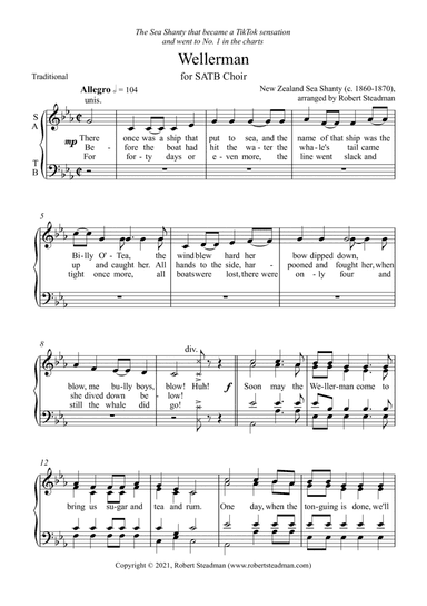 Wellerman (SATB choir) (arr. Robert Steadman)