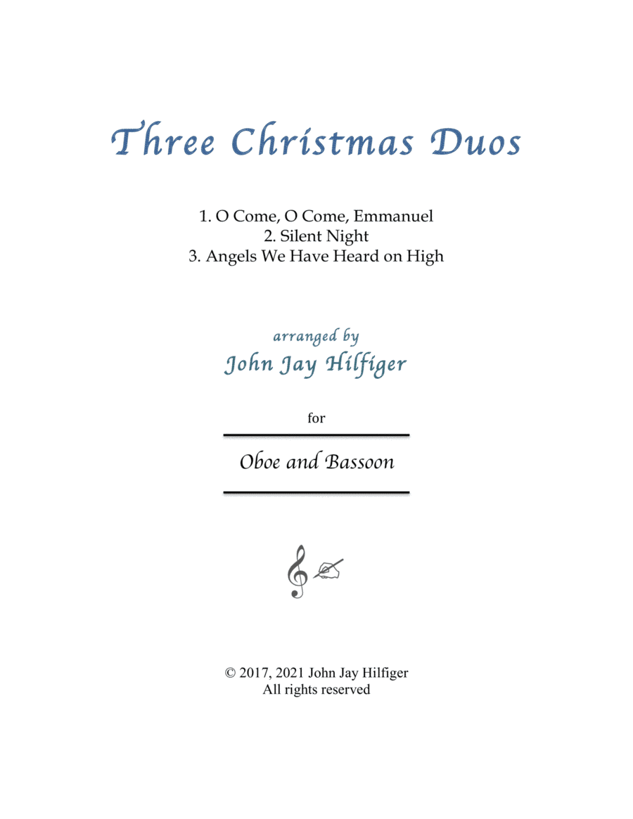 Three Christmas Duos for Oboe and Bassoon (arr. John Jay Hilfiger)
