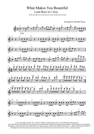 What Makes You Beautiful (arr. Miranda Wong)