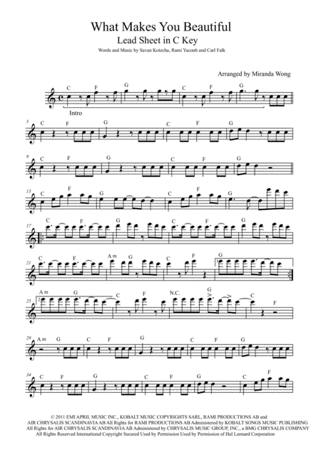 What Makes You Beautiful (arr. Miranda Wong)