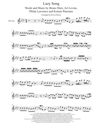The Lazy Song (arr. Kevin Busse)