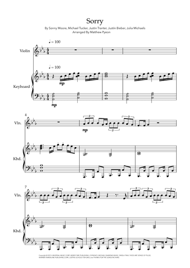 Sorry (arr. Matthew pyeon)