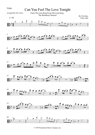 Can You Feel The Love Tonight (arr. Alex Souza)