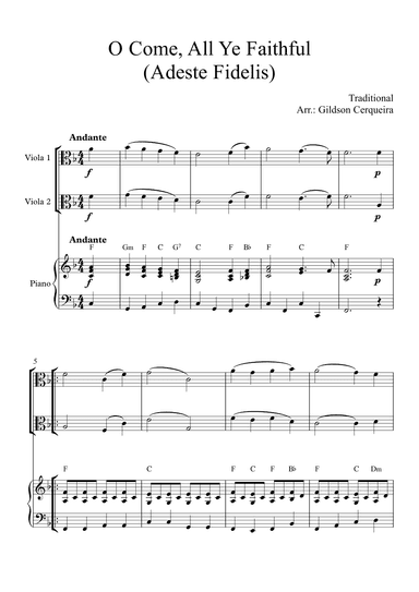 O Come, All Ye Faithful (Adeste Fidelis) (arr. Gildson Cerqueira)