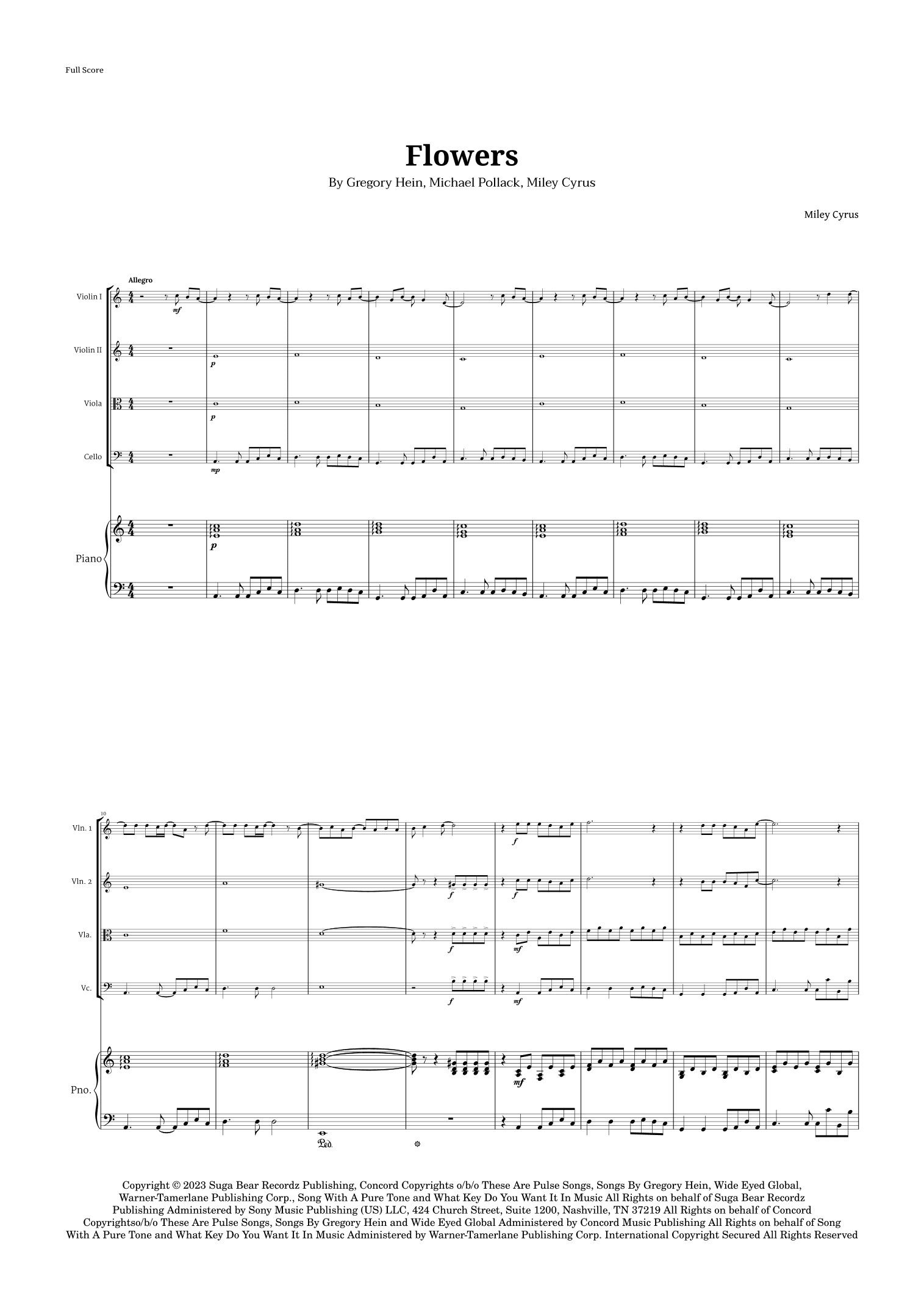 Flowers (arr. Langanho)
