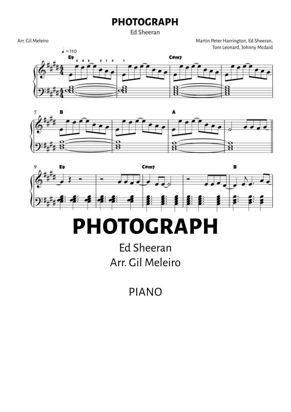 Photograph (arr. Gil Meleiro)