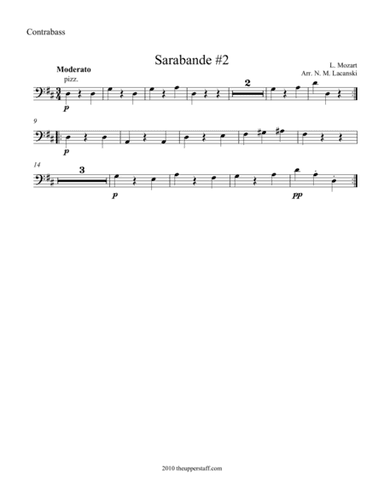 Sarabande #2 (arr. Nick Lacanski)