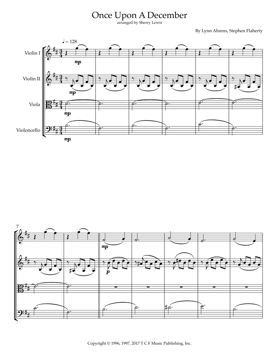 Once Upon A December (arr. Sherry Lewis)