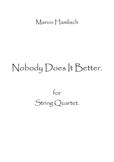 Nobody Does It Better (arr. Spence Bundy)