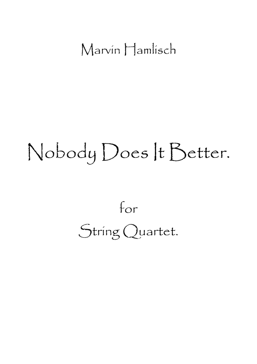 Nobody Does It Better (arr. Spence Bundy)