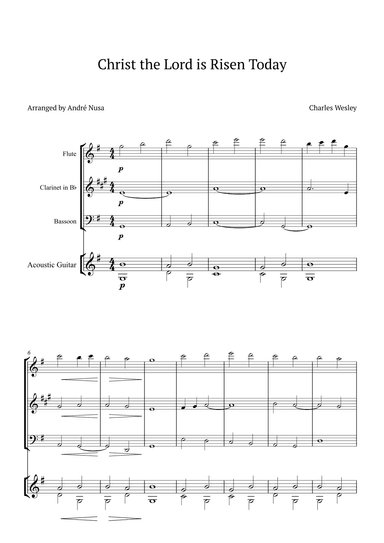 Christ the Lord is Risen Today (arr. André Nusa)