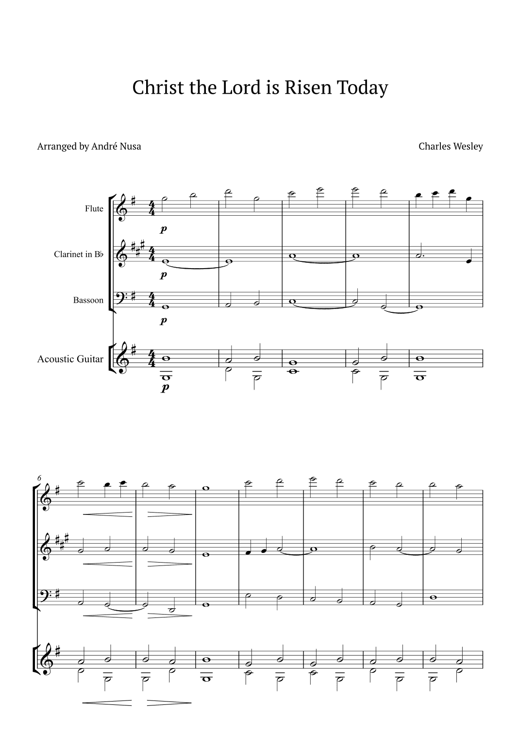 Christ the Lord is Risen Today (arr. André Nusa)