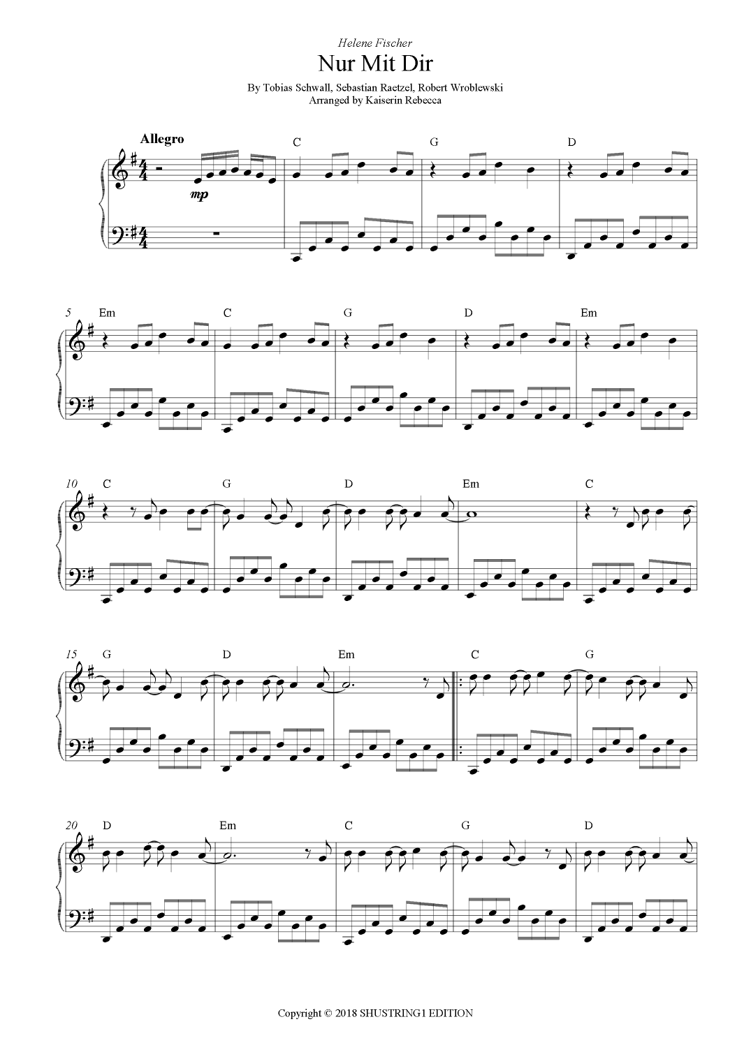Nur Mit Dir (arr. Kaiserin Rebecca)