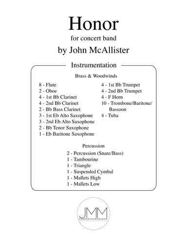 Honor - for young concert band
