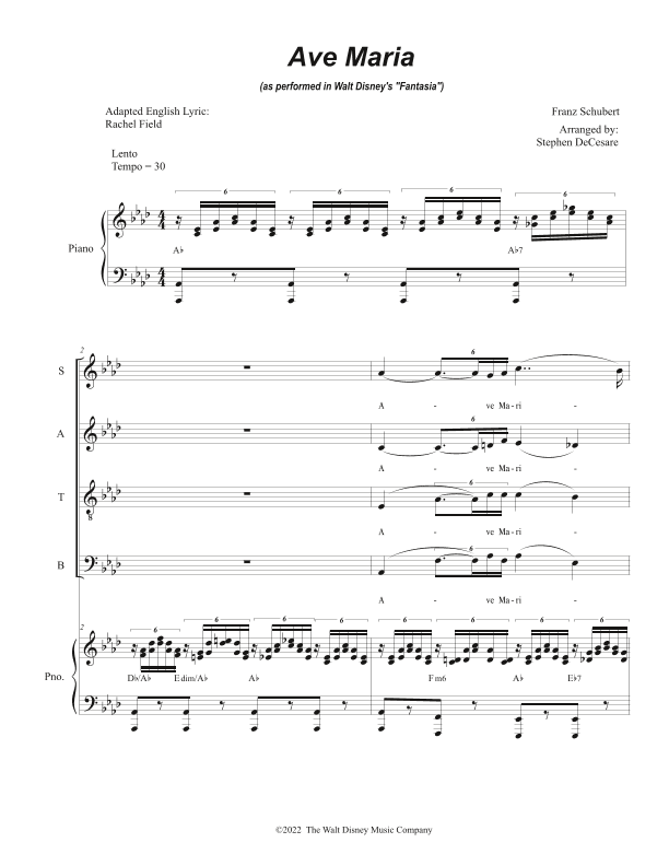 Ave Maria, Op. 52 No. 6 (arr. Stephen DeCesare)