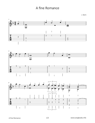 A fine Romance (arr. Bettina Schipp)