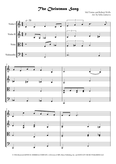 The Christmas Song (chestnuts Roasting On An Open Fire) (arr. Sofia Zaitseva)