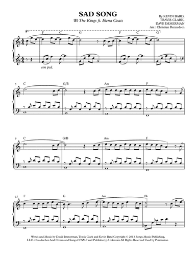 Sad Song (arr. Christian Bennedsen)