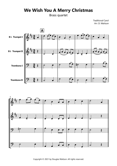 We Wish You A Merry Christmas (arr. Douglas Wattson)
