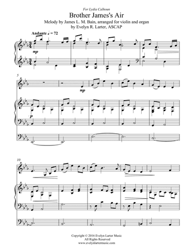 Brother James's Air (arr. Evelyn Larter Music)