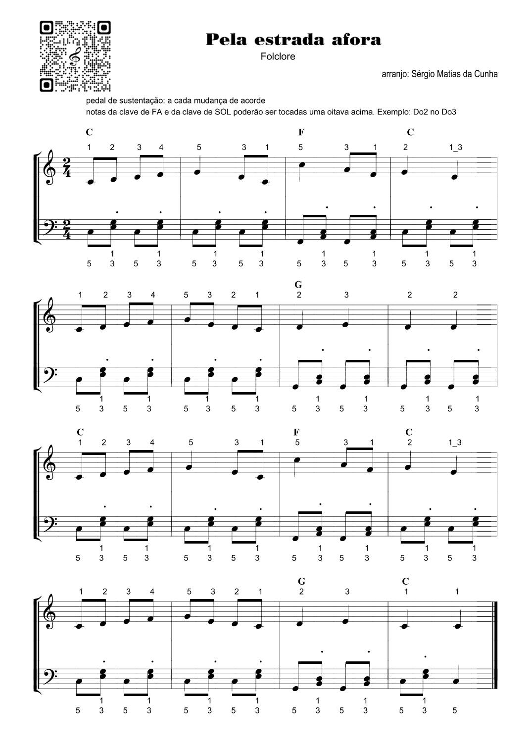 Pela estrada afora- Fase2 (arr. Sérgio Matias da Cunha)