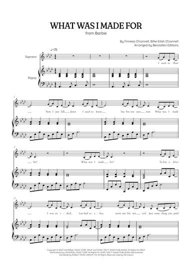 What Was I Made For? (arr. Benzaiten Editions)
