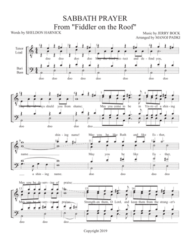 Sabbath Prayer (arr. Manoj Padki)