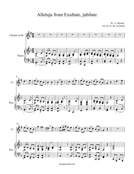 Alleluja from Exultate jubilate (arr. Nick Lacanski)