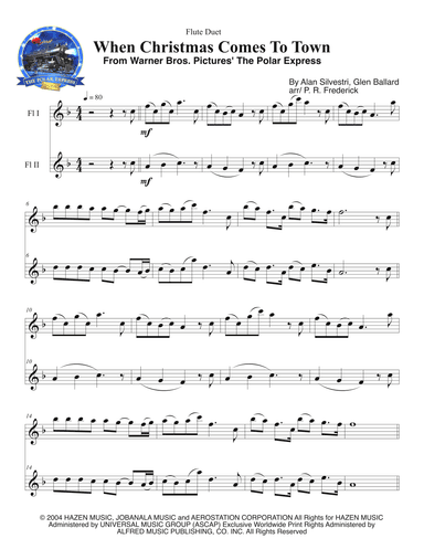 When Christmas Comes To Town (arr. P. R. Frederick)