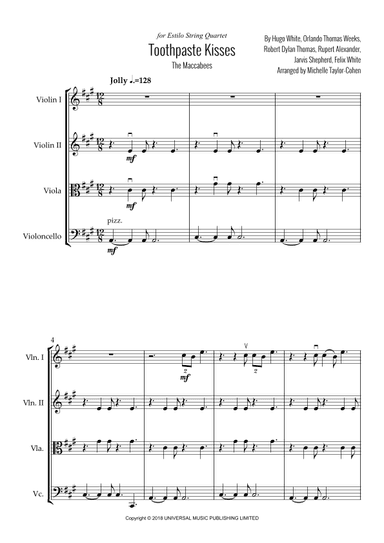 Toothpaste Kisses (arr. Michelle Taylor-Cohen)