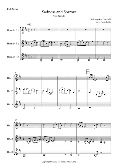 Sadness And Sorrow (arr. Fabio Britto)