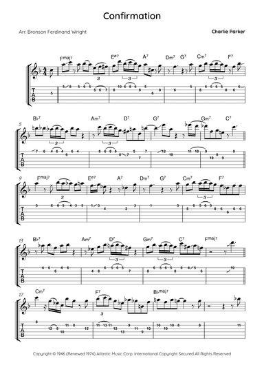 Confirmation (arr. Bronson Ferdinand Wright)