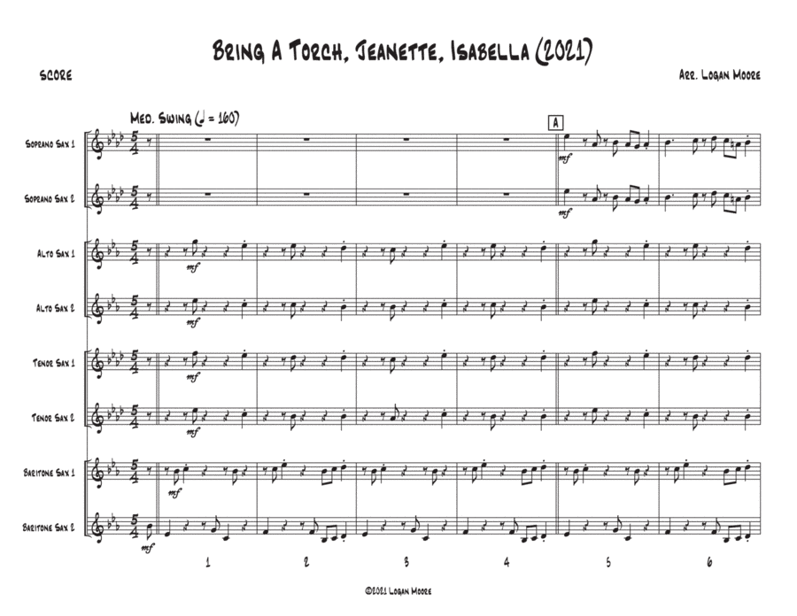 Bring A Torch, Jeanette, Isabella (2021) (arr. Logan Moore)