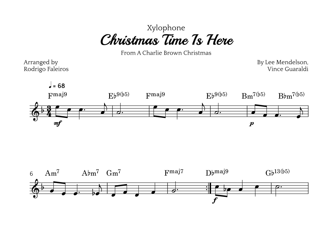 Christmas Time Is Here (arr. Rodrigo Faleiros)