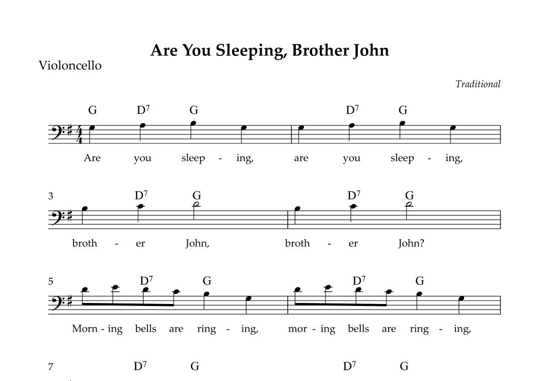 Are You Sleeping, Brother John (Easy) (arr. Wesley S. SIlva)