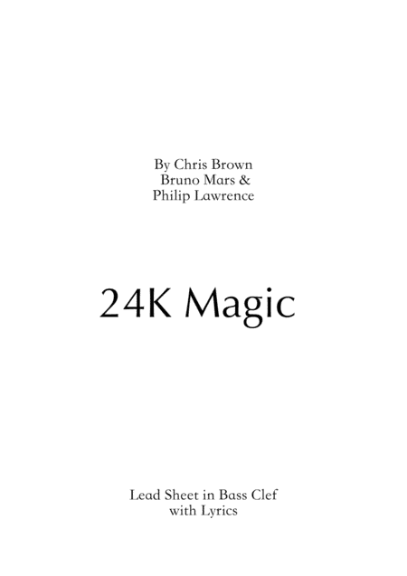 24k Magic (arr. Christian Cuadrado, Arturo Arvizu)