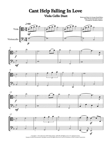 Can't Help Falling In Love (arr. Abraham Maduro)