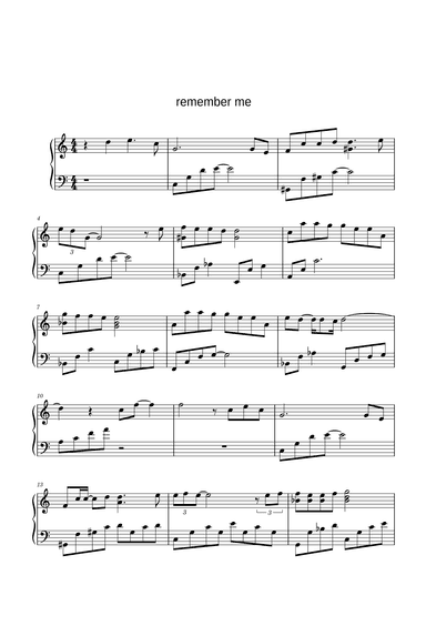 Remember Me (duo) (arr. Kristen Anderson-Lopez)