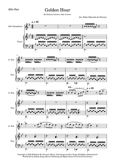 Golden Hour (arr. Fabio Eduardo de Oliveira)