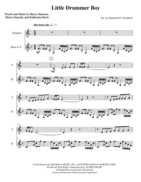 The Little Drummer Boy (arr. Kenneth D. Friedrich)