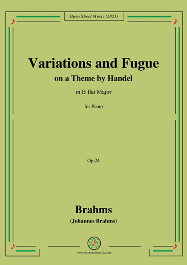 Brahms-Variations and Fugue on a Theme by Handel (arr. OSM Press)