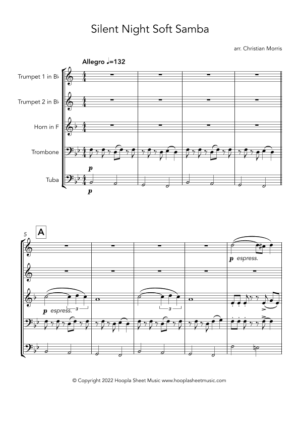 Silent Night Soft Samba (arr. Christian Morris)