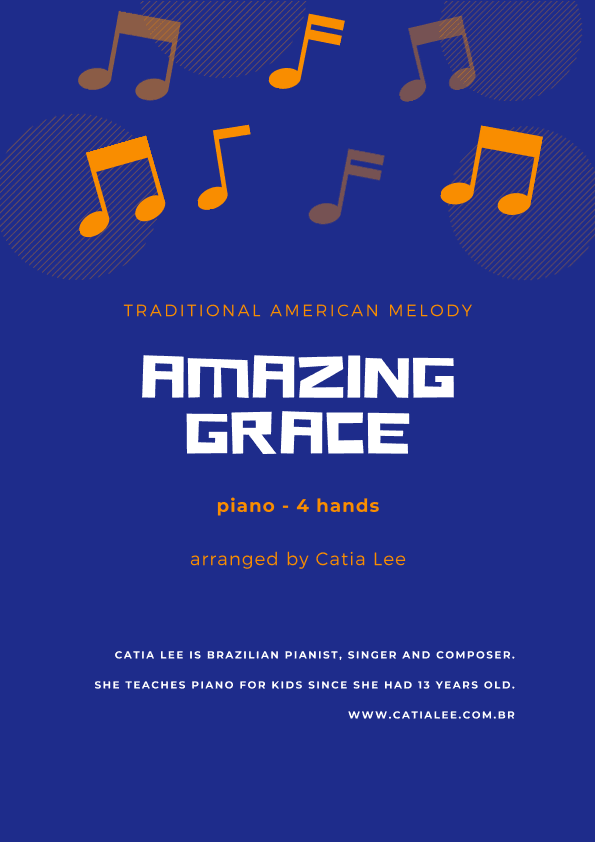 Amazing Grace - Duet for One Piano - 4 Hands Piano (arr. Catia Lee)