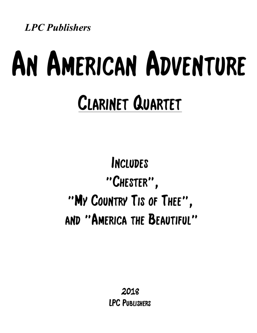 An American Adventure for Clarinet Quartet (arr. Jeremy Corcoran)