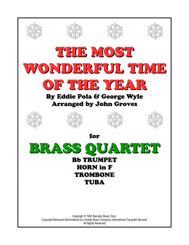 The Most Wonderful Time Of The Year (arr. John Groves)