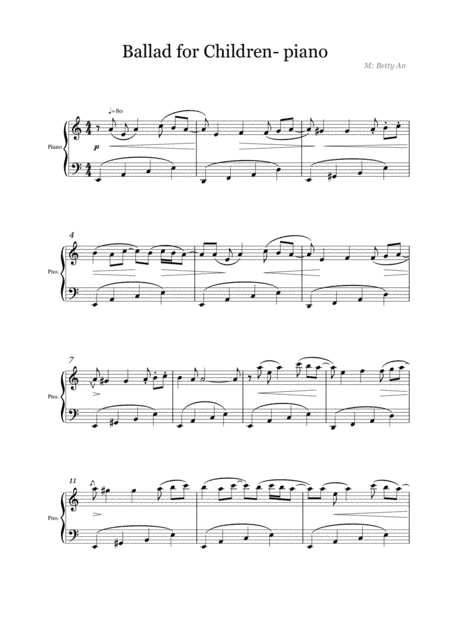 Ballad for Children- piano