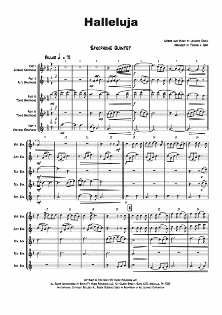 Hallelujah (arr. Thomas H. Graf)