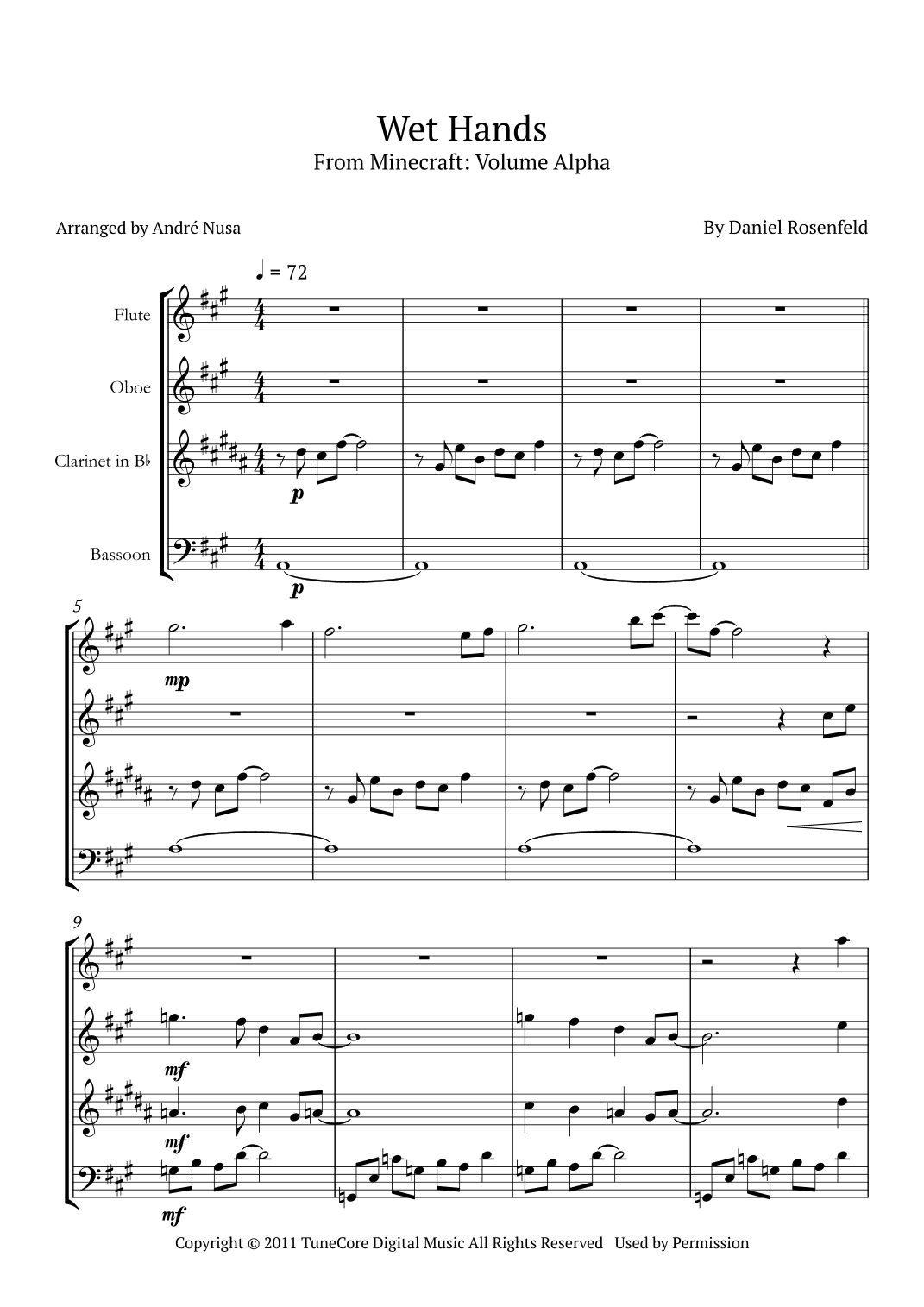 Wet Hands (arr. André Nusa)