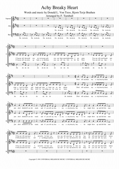 Achy Breaky Heart (don't Tell My Heart) (arr. Frances Turnbull)