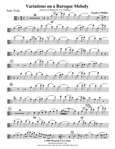 Variations on a Baroque Melody-solo viola part